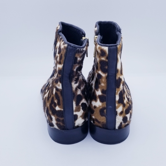J. Crew Calf Hair and Leather Leopard Print Booties, size 6.5 - Picture 8 of 16